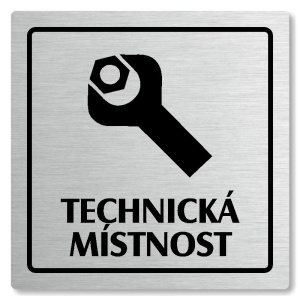 Technická místnost, 118x118mm, stříbrná, Arizona